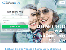 Tablet Screenshot of lesbiansinglesplace.com